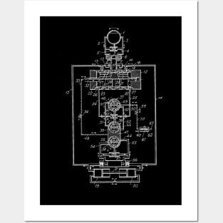 Hydraulic Steering Plant for Ships Vintage Patent Hand Drawing Posters and Art